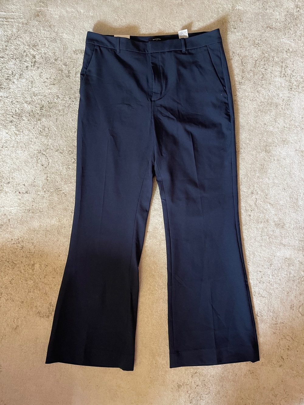 Banana Republic Navy Boot Cut Sculpted Stretch Trouser High-Rise Trouser Size 12
